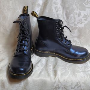 Dr. Martens Metallic Blue Combat Boots
